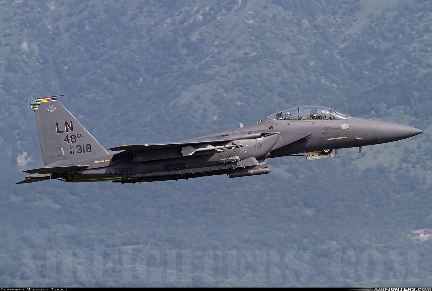 USA - Air Force McDonnell Douglas F-15E Strike Eagle 91-0318 at Aviano (- Pagliano e Gori) (AVB / LIPA), Italy