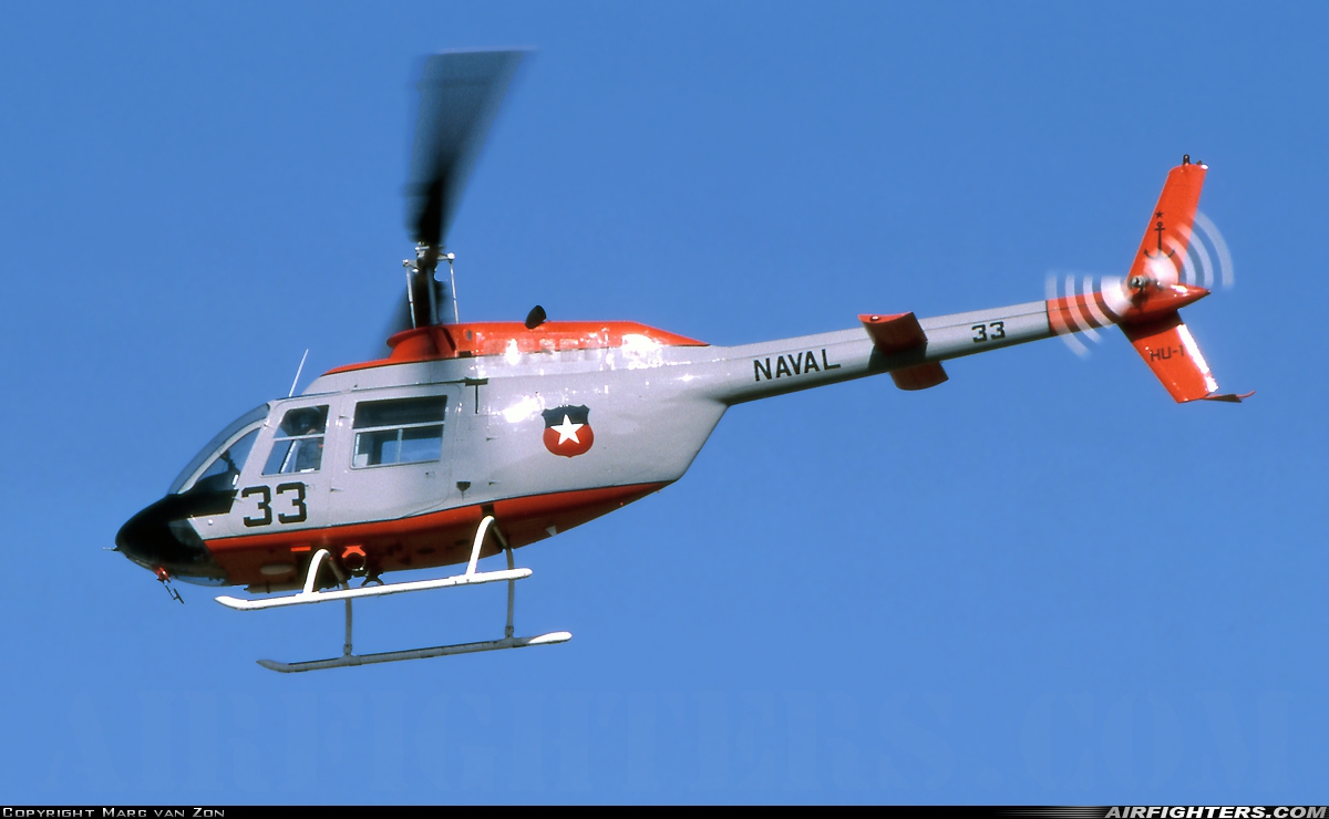 Chile - Navy Bell 206B JetRanger 33 at Vina del Mar (Torquemada) (KNA / SCVM), Chile