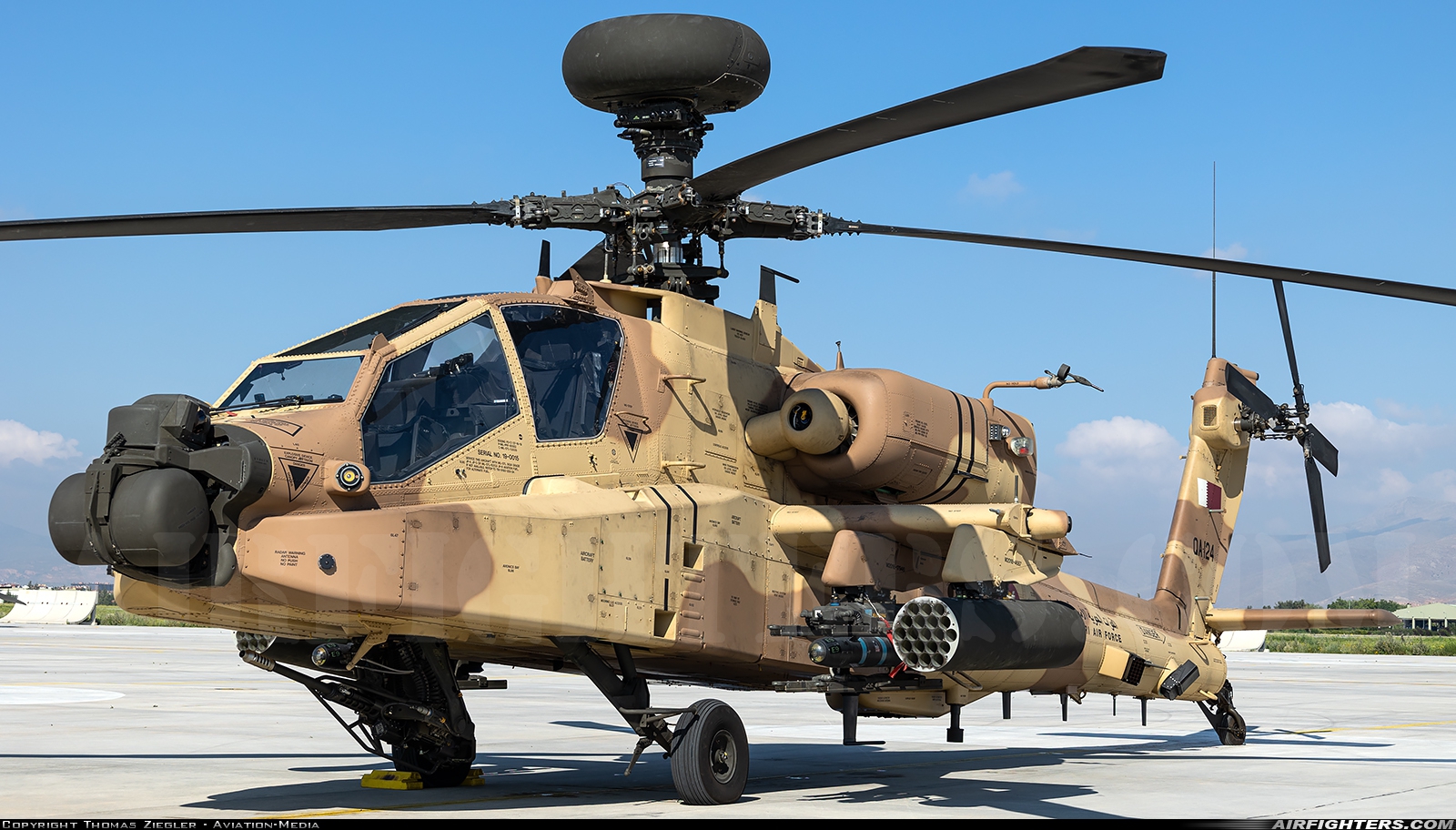 Qatar - Emiri Air Force Boeing AH-64E Apache Guardian QA124 at Konya (KYA / LTAN), Türkiye