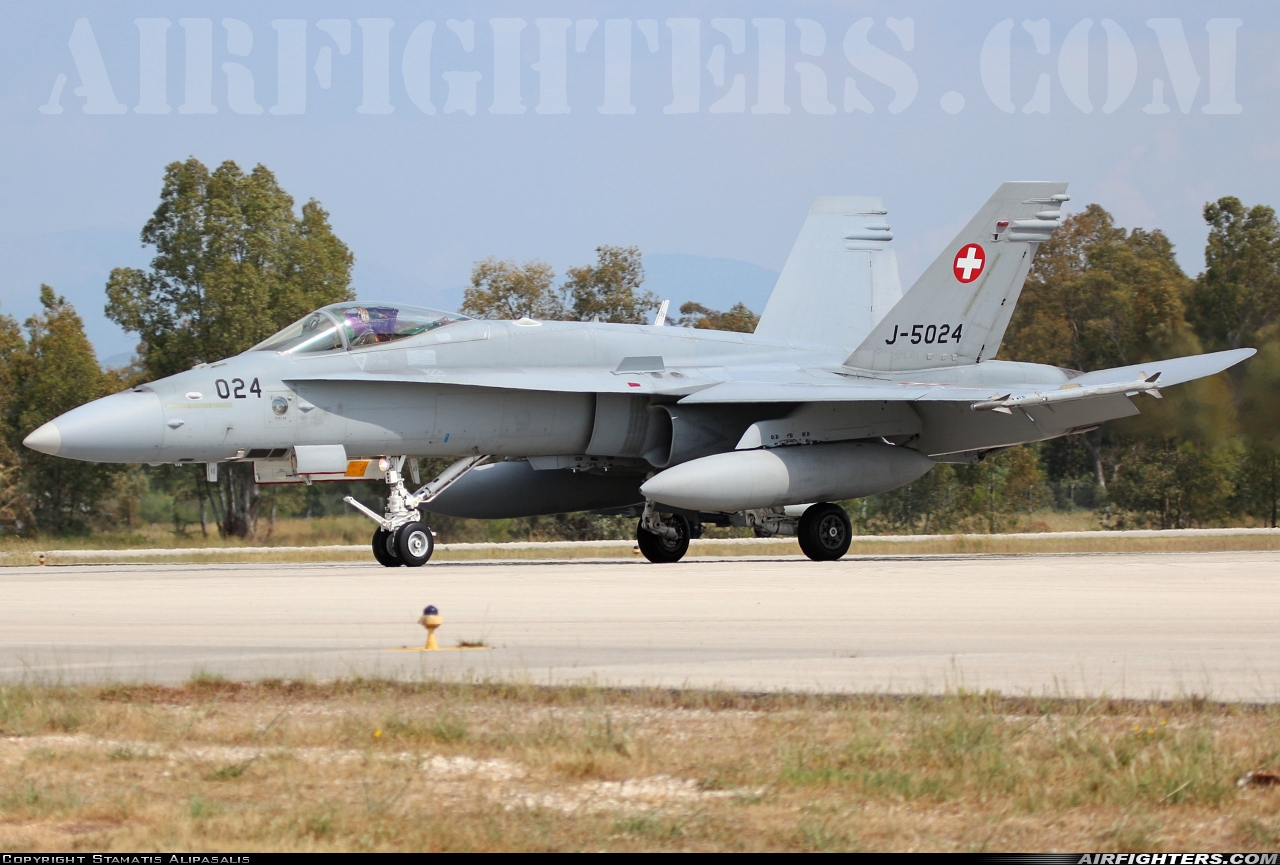 Switzerland - Air Force McDonnell Douglas F/A-18C Hornet J-5024 at Araxos (GPA / LGRX), Greece