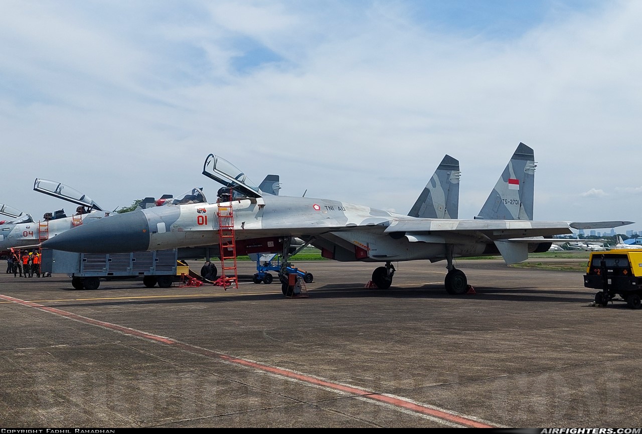 Indonesia - Air Force Sukhoi Su-27SKM TS-2701 at Jakarta - Halim Perdanakusumah (HLP / WIHH), Indonesia