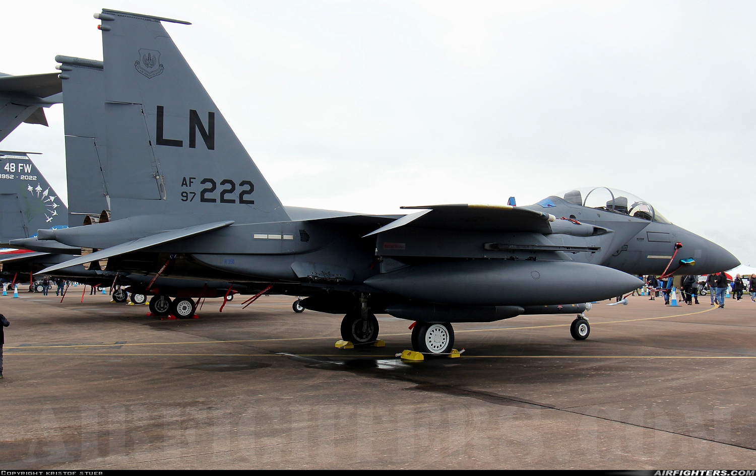 USA - Air Force McDonnell Douglas F-15E Strike Eagle 97-0222 at Fairford (FFD / EGVA), UK