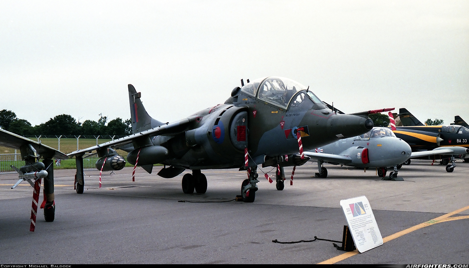 UK - Air Force Hawker Siddeley Harrier T.4A ZB602 at Fairford (FFD / EGVA), UK