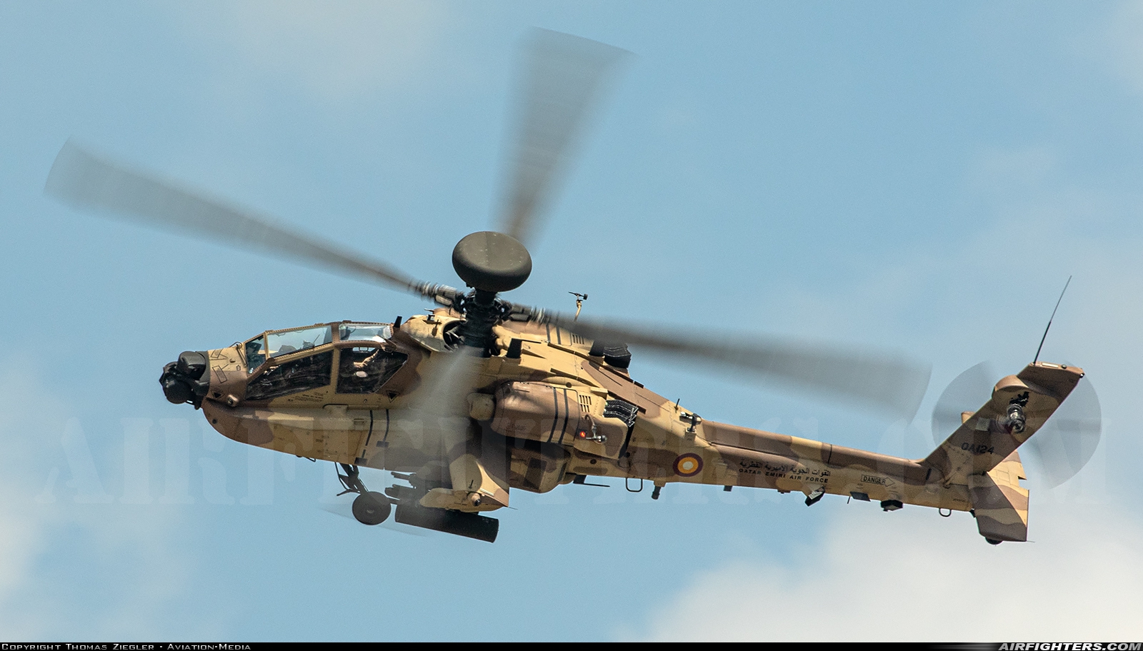 Qatar - Emiri Air Force Boeing AH-64E Apache Guardian QA124 at Off-Airport - Konya, Türkiye