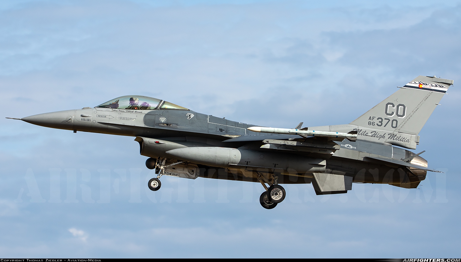 USA - Air Force General Dynamics F-16C Fighting Falcon 86-0370 at Schleswig (- Jagel) (WBG / ETNS), Germany