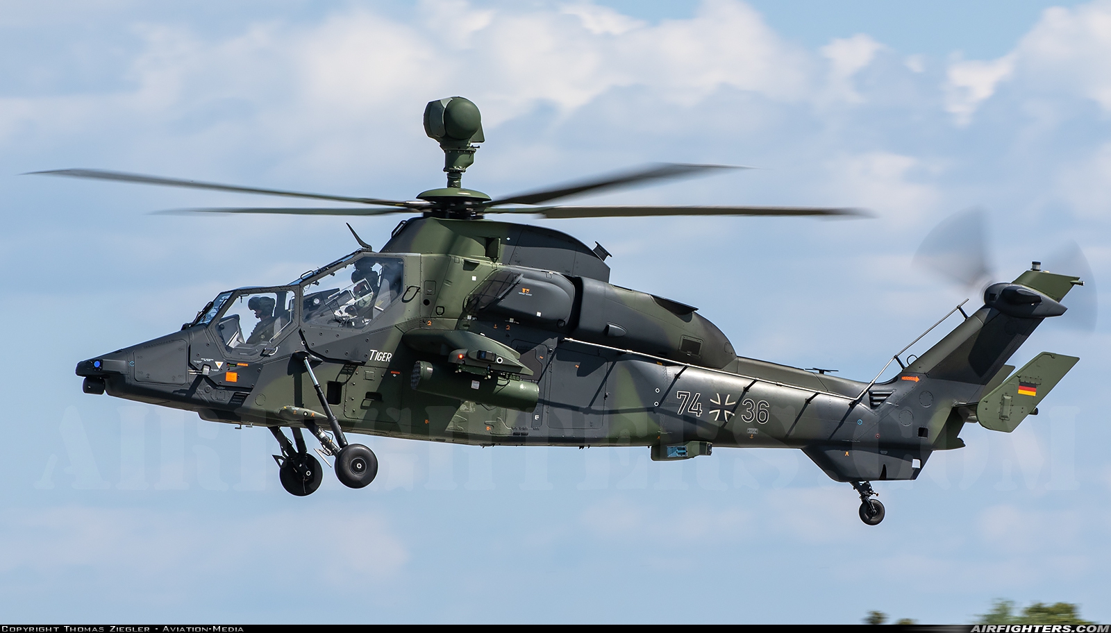 Germany - Army Eurocopter EC-665 Tiger UHT 74+36 at Neuburg - Zell (ETSN), Germany