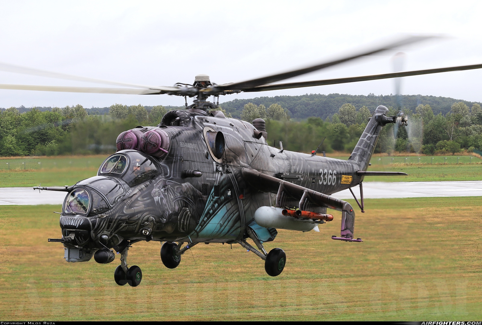 Czech Republic - Air Force Mil Mi-35 (Mi-24V) 3366 at Hradec Kralove (LKHK), Czech Republic