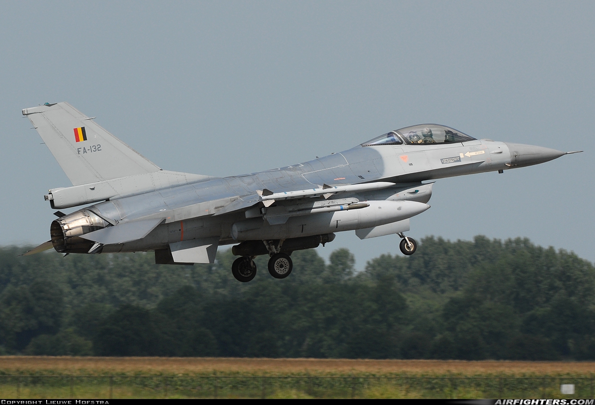 Belgium - Air Force General Dynamics F-16BM Fighting Falcon FA-132 at Leeuwarden (LWR / EHLW), Netherlands