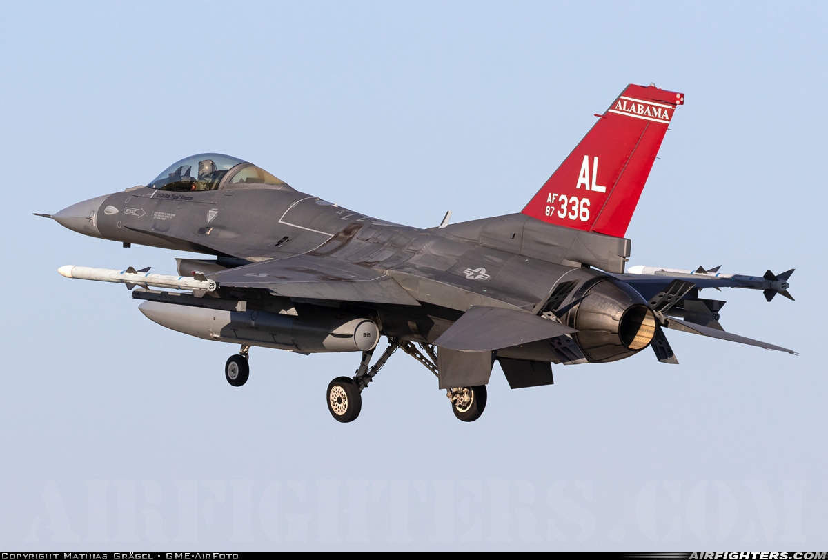 USA - Air Force General Dynamics F-16C Fighting Falcon 87-0336 at Schleswig (- Jagel) (WBG / ETNS), Germany