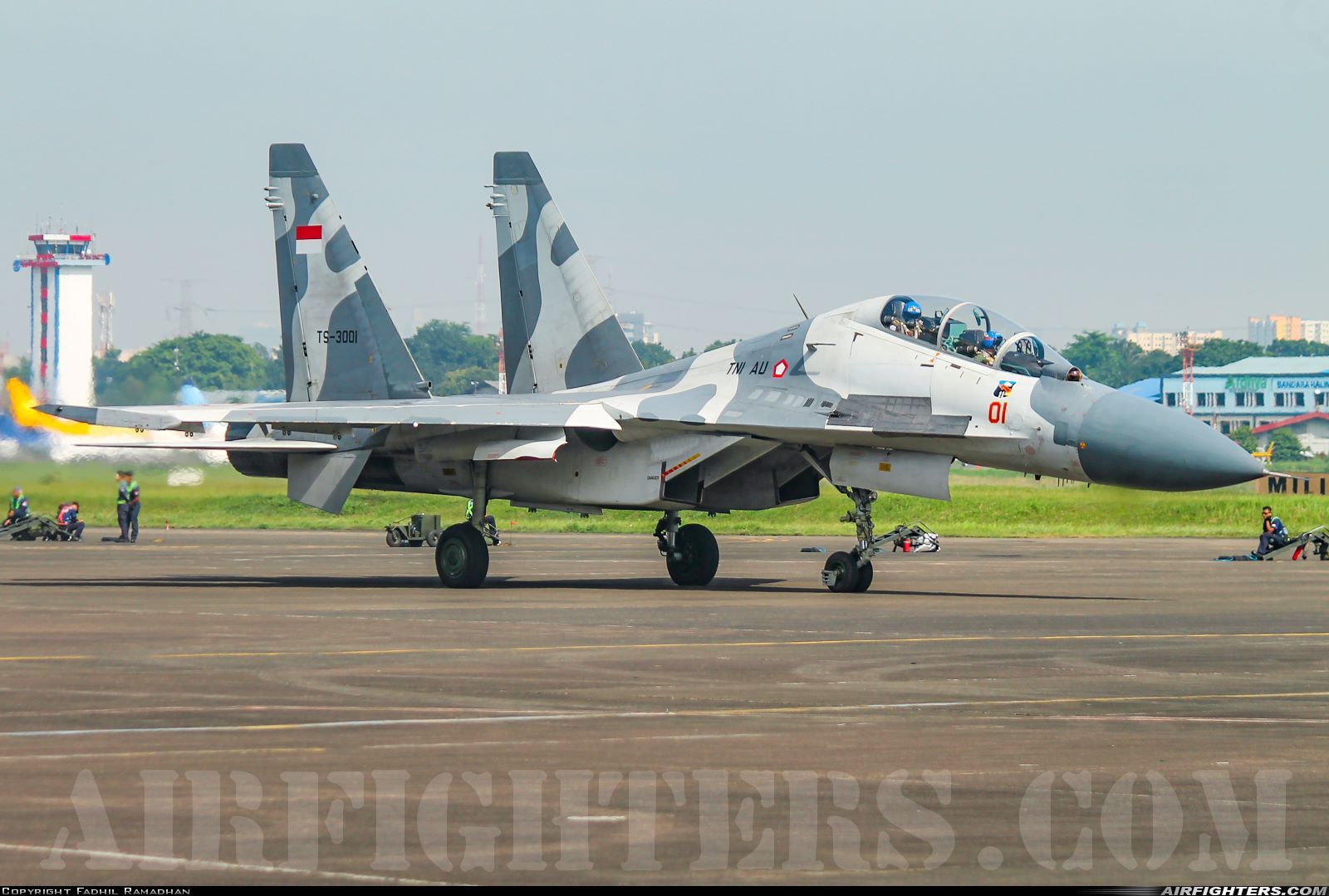Indonesia - Air Force Sukhoi Su-30MK2 Flanker TS-3001 at Jakarta - Halim Perdanakusumah (HLP / WIHH), Indonesia