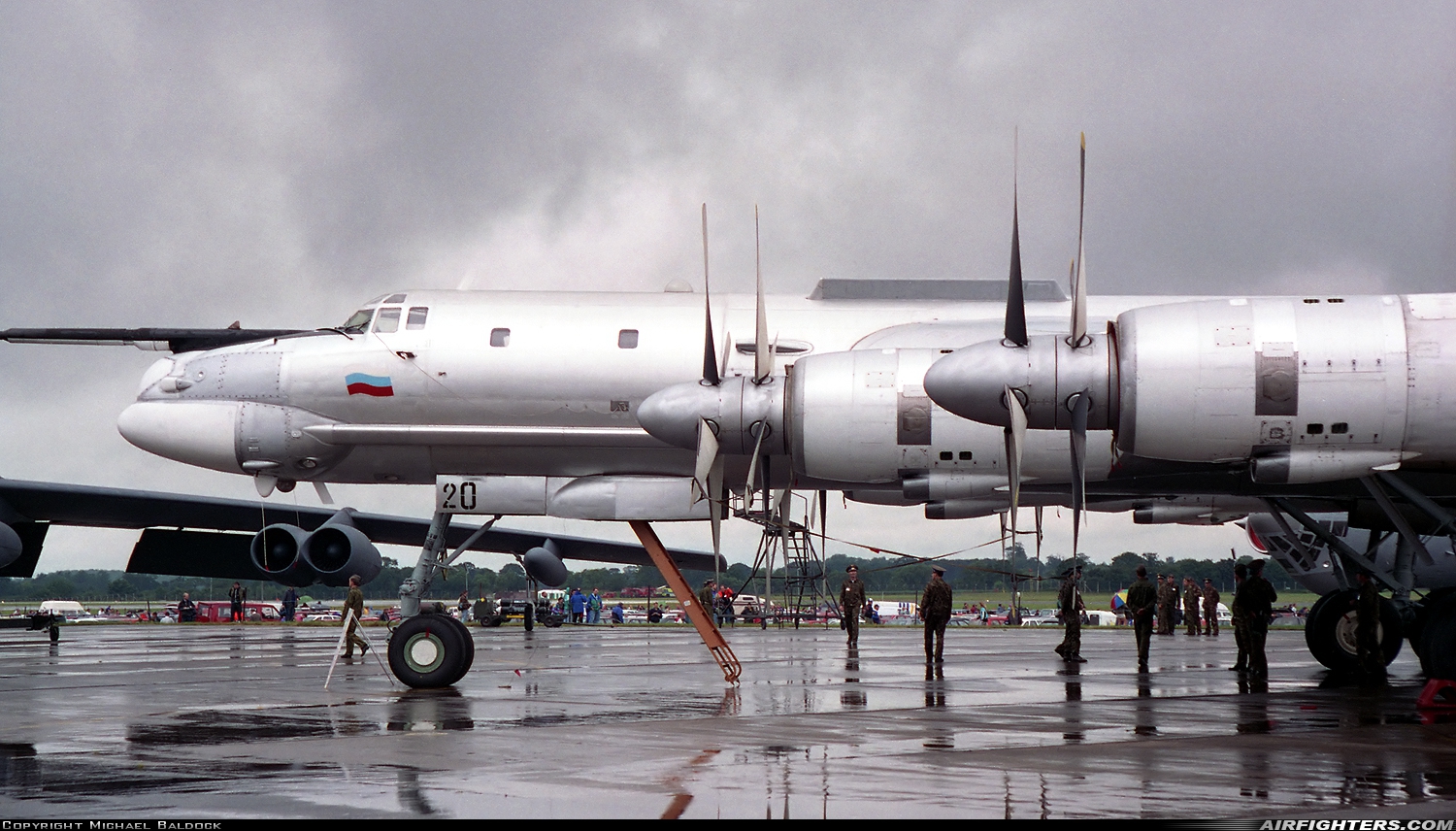 Russia - Air Force Tupolev Tu-95MS Bear H 20 BLACK at Fairford (FFD / EGVA), UK