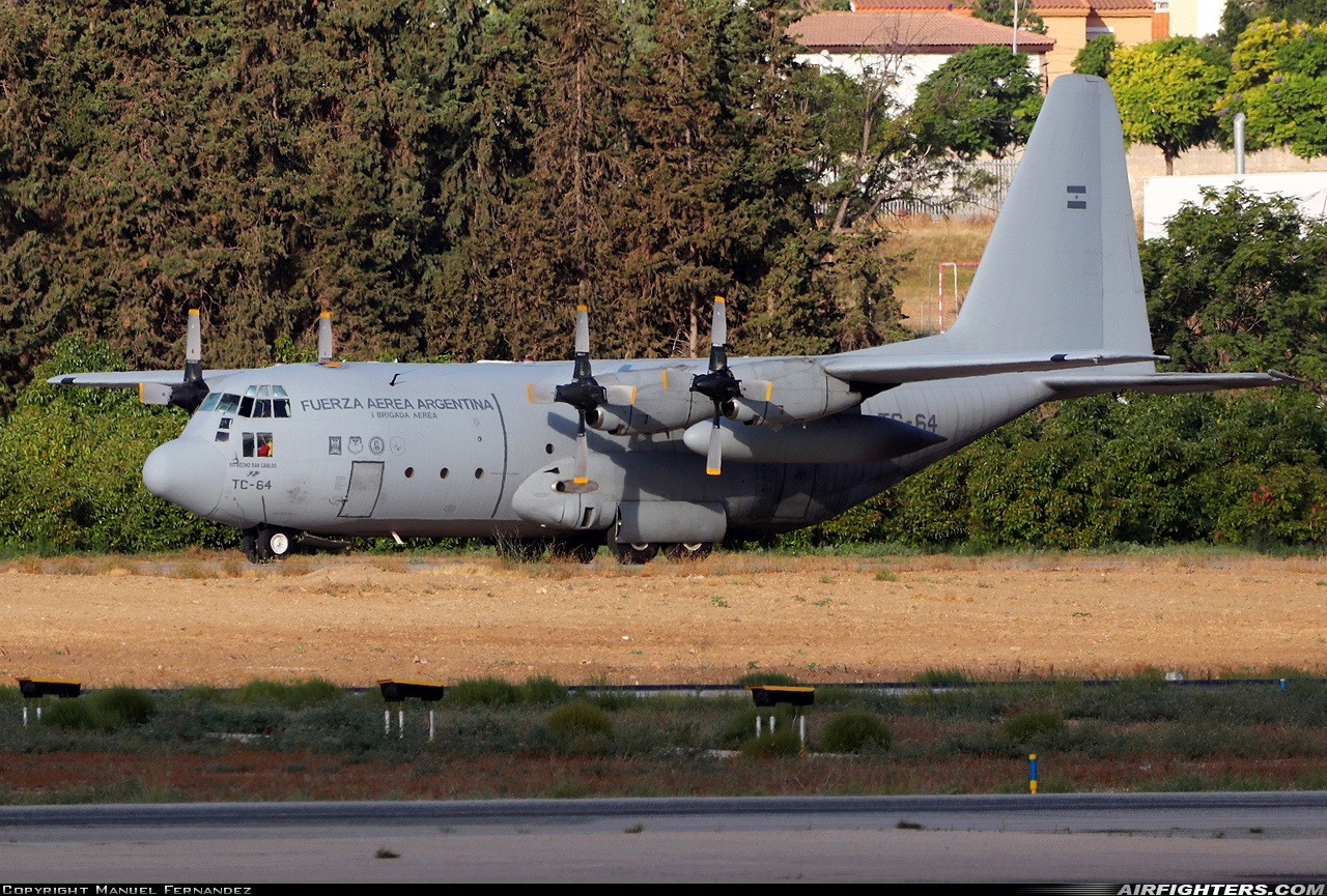 Argentina - Air Force Lockheed C-130H Hercules (L-382) TC-64 at Malaga (AGP / LEMG), Spain