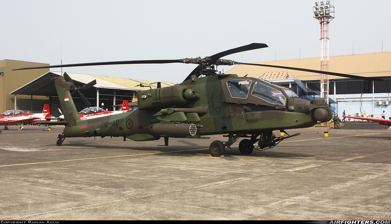 Indonesia - Army Boeing AH-64E Apache Guardian HS-7215 at Jakarta - Halim Perdanakusumah (HLP / WIHH), Indonesia