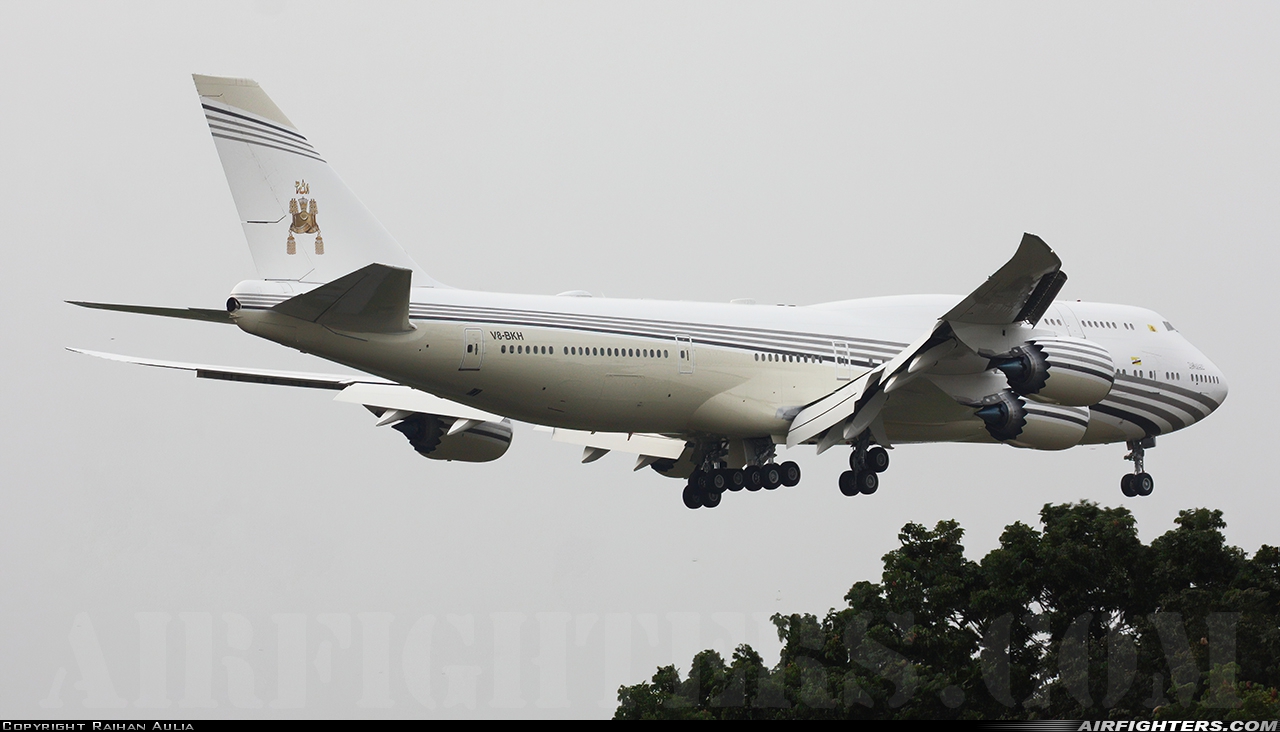 Brunei - Government Boeing 747-8LQ/BBJ V8-BKH at Jakarta - Int. / Soekarno-Hatta (CGK / WIII), Indonesia