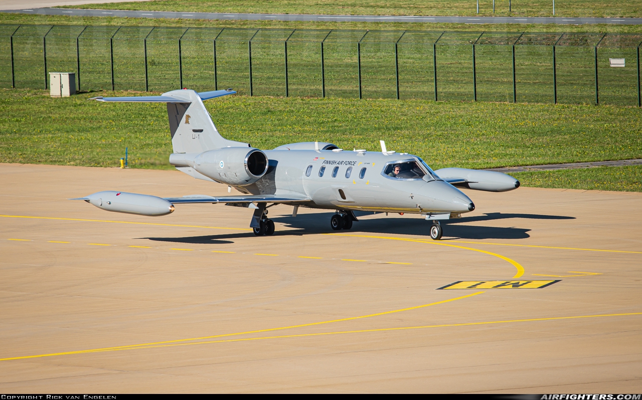Finland - Air Force Learjet 35A LJ-1 at Eindhoven (- Welschap) (EIN / EHEH), Netherlands