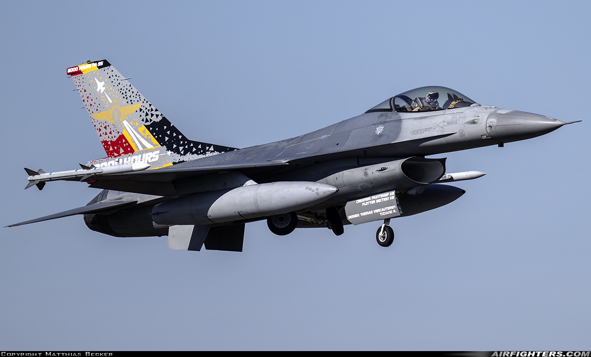 Belgium - Air Force General Dynamics F-16AM Fighting Falcon FA-95 at Kleine Brogel (EBBL), Belgium