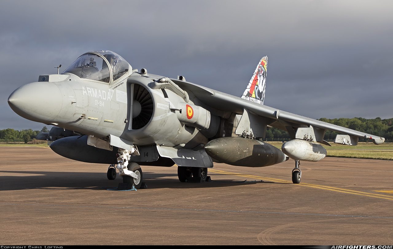 Spain - Navy McDonnell Douglas EAV-8B+ Harrier II VA.1B-24 at Fairford (FFD / EGVA), UK