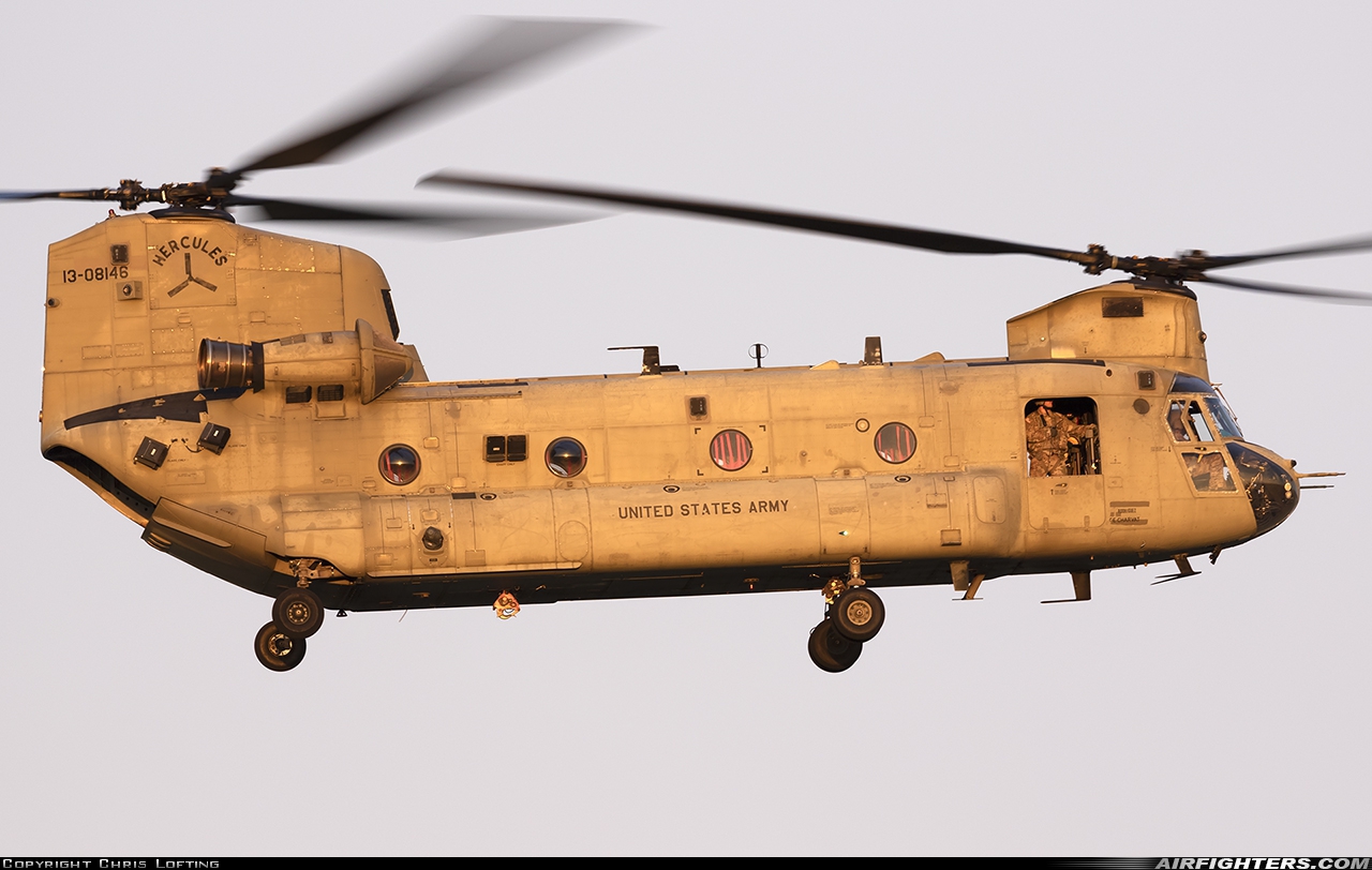 USA - Army Boeing Vertol CH-47F Chinook 13-08146 at London - Stansted (STN / EGSS), UK