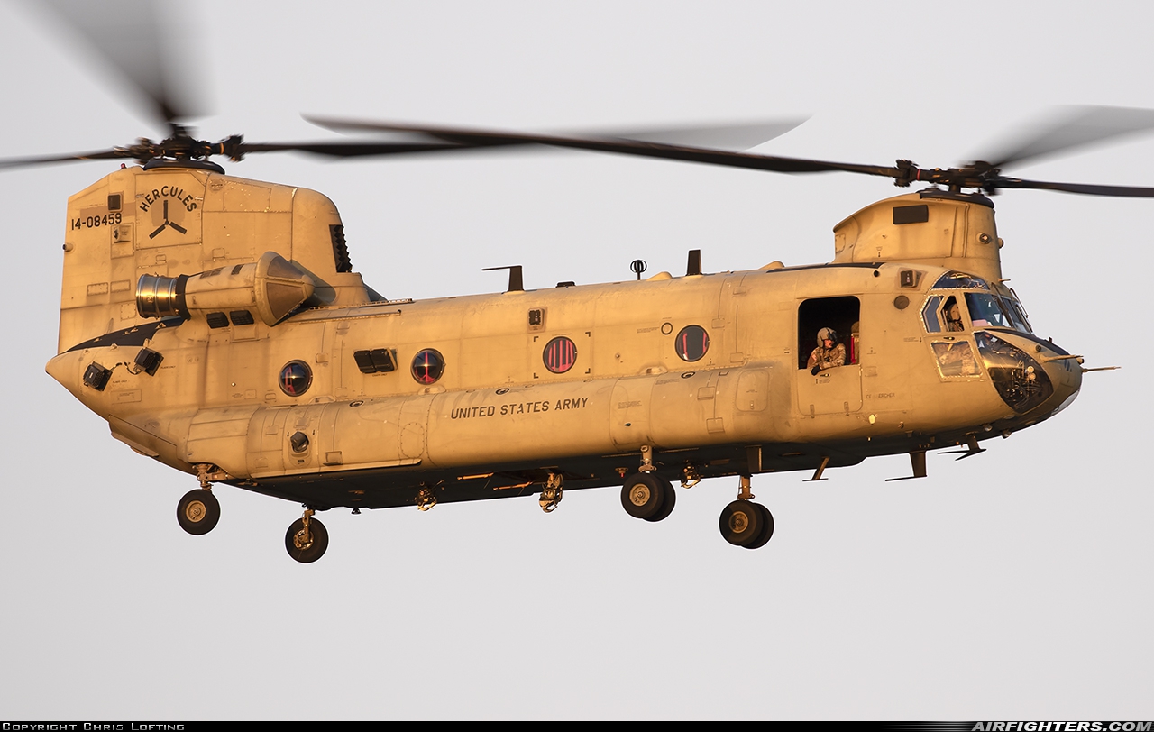 USA - Army Boeing Vertol CH-47F Chinook 14-08459 at London - Stansted (STN / EGSS), UK