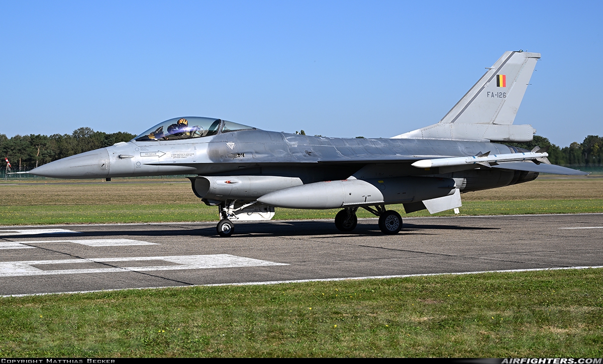 Belgium - Air Force General Dynamics F-16AM Fighting Falcon FA-126 at Kleine Brogel (EBBL), Belgium