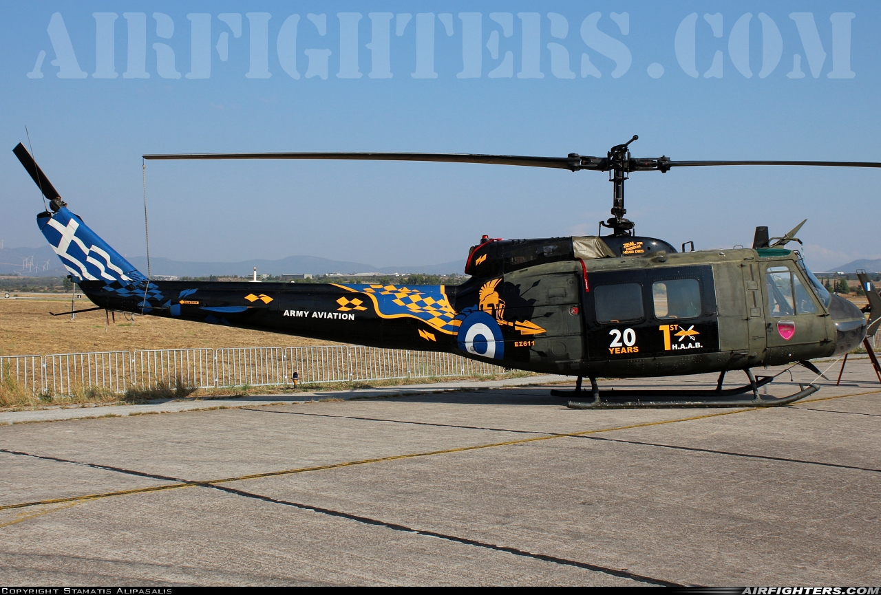 Greece - Army Bell UH-1H Iroquois (205) ES611 at Tanagra (LGTG), Greece