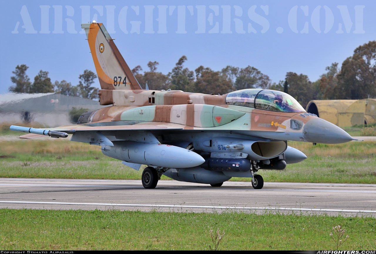 Israel - Air Force Lockheed Martin F-16I Sufa 874 at Andravida (Pyrgos -) (PYR / LGAD), Greece