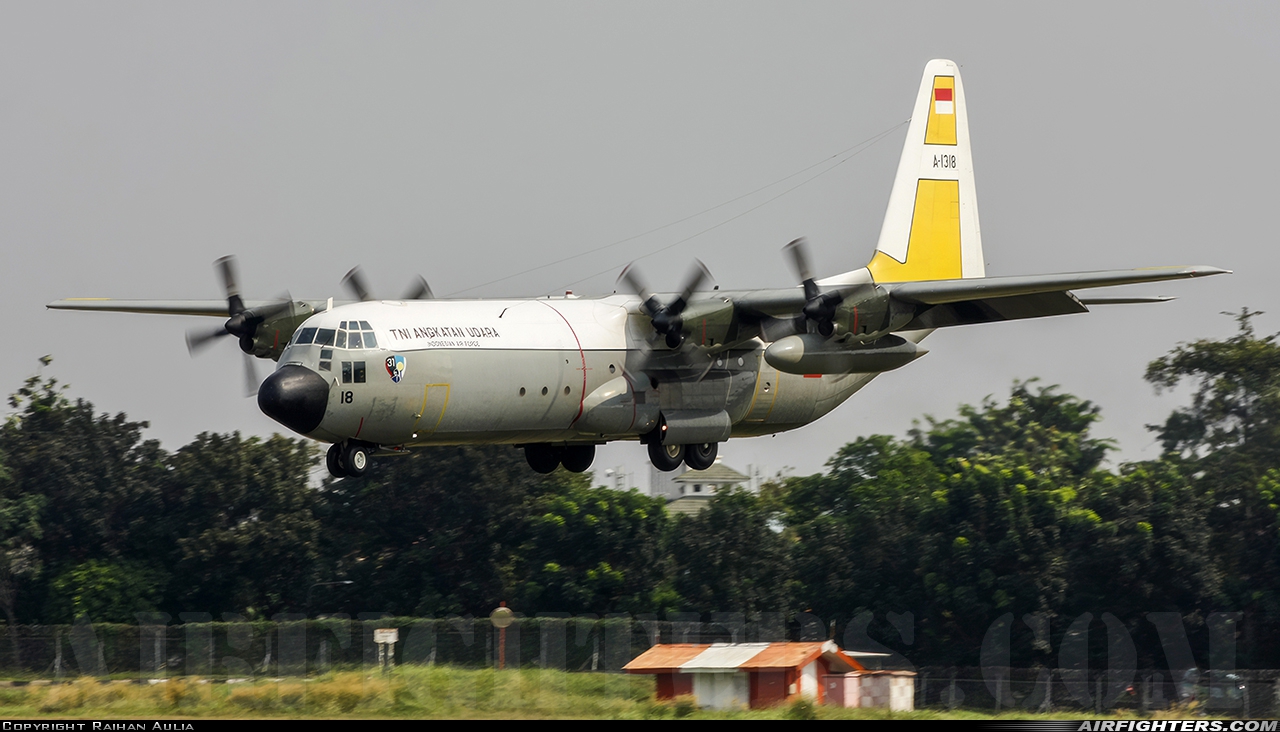 Indonesia - Air Force Lockheed C-130H-30 Hercules (L-382) A-1318 at Jakarta - Halim Perdanakusumah (HLP / WIHH), Indonesia