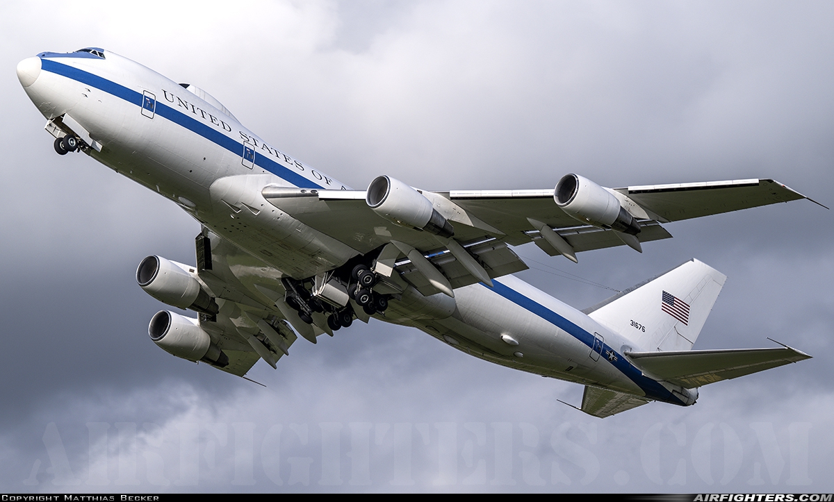 USA - Air Force Boeing E-4B (747-200B) 73-1676 at Ramstein (- Landstuhl) (RMS / ETAR), Germany