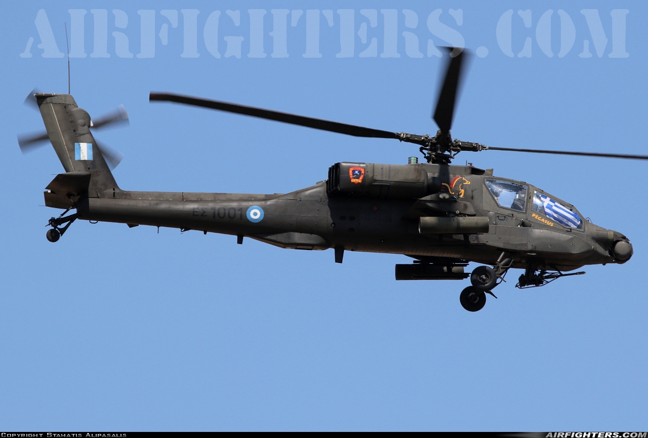 Greece - Army McDonnell Douglas AH-64A+ Apache ES1001 at Tanagra (LGTG), Greece