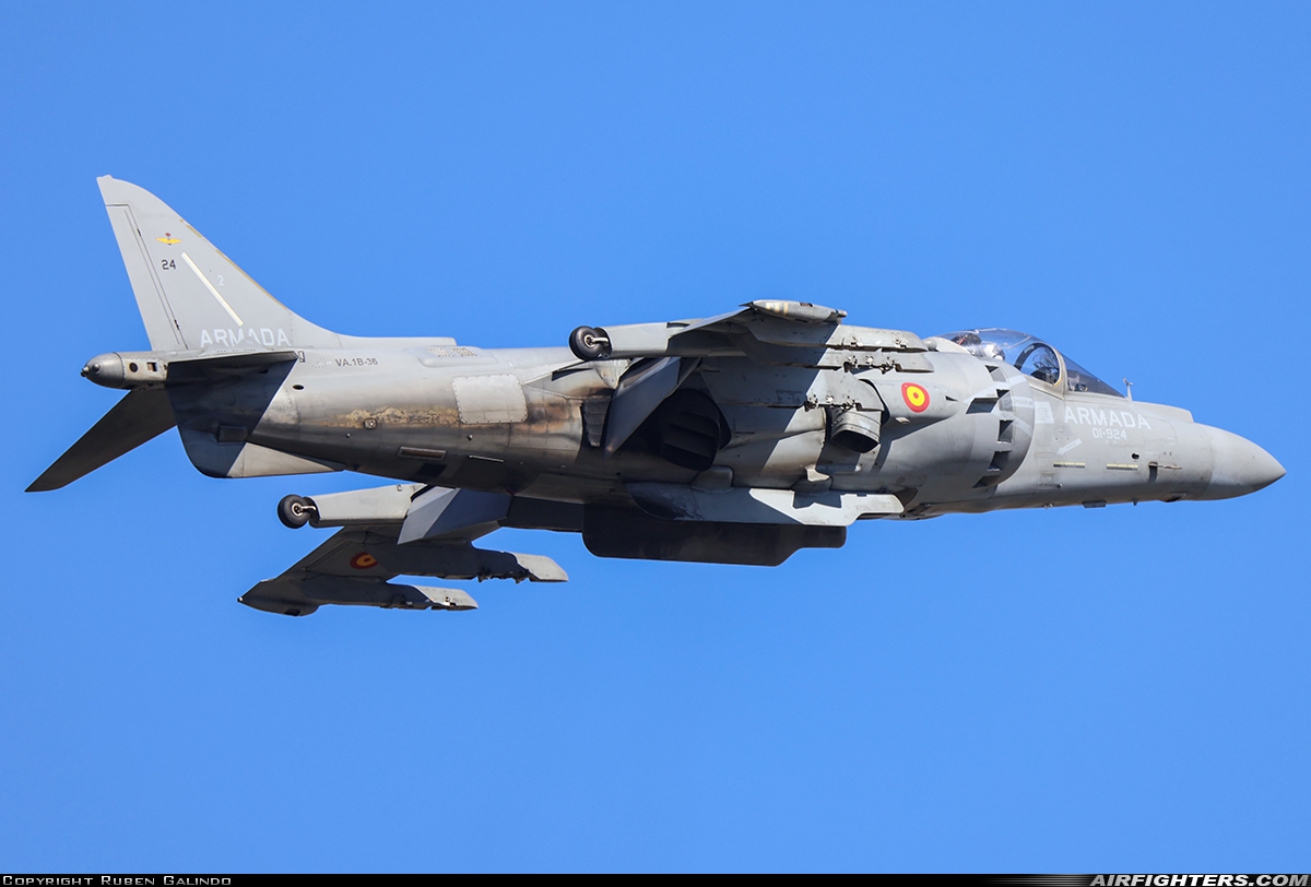 Spain - Navy McDonnell Douglas EAV-8B+ Harrier II VA.1B-36 at Madrid - Getafe (LEGT), Spain