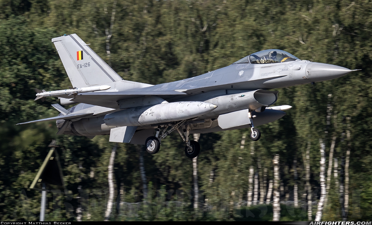 Belgium - Air Force General Dynamics F-16AM Fighting Falcon FA-126 at Kleine Brogel (EBBL), Belgium