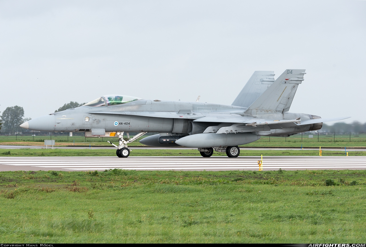 Finland - Air Force McDonnell Douglas F/A-18C Hornet HN-404 at Leeuwarden (LWR / EHLW), Netherlands