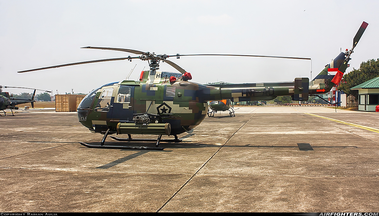 Indonesia - Army MBB Bo-105CB-4 HS-7107 at Jakarta - Pondok Cabe Airport (PCB / WIHP), Indonesia