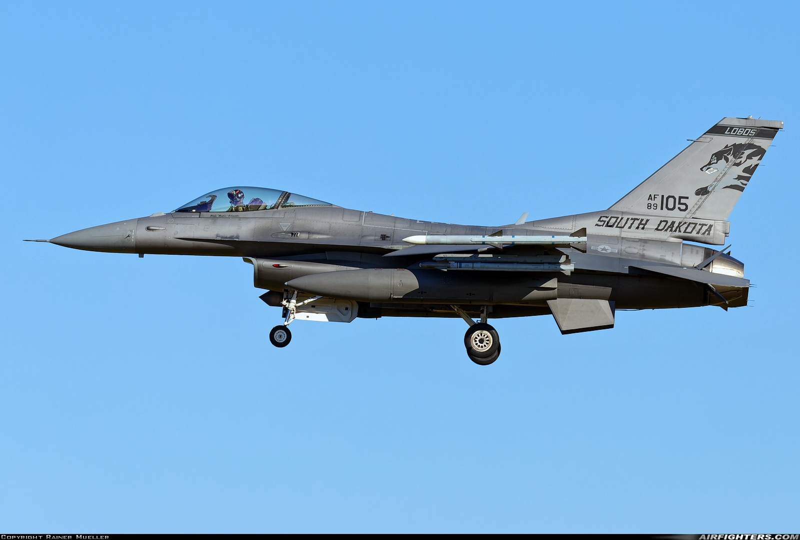 USA - Air Force General Dynamics F-16C Fighting Falcon 89-2105 at Schleswig (- Jagel) (WBG / ETNS), Germany