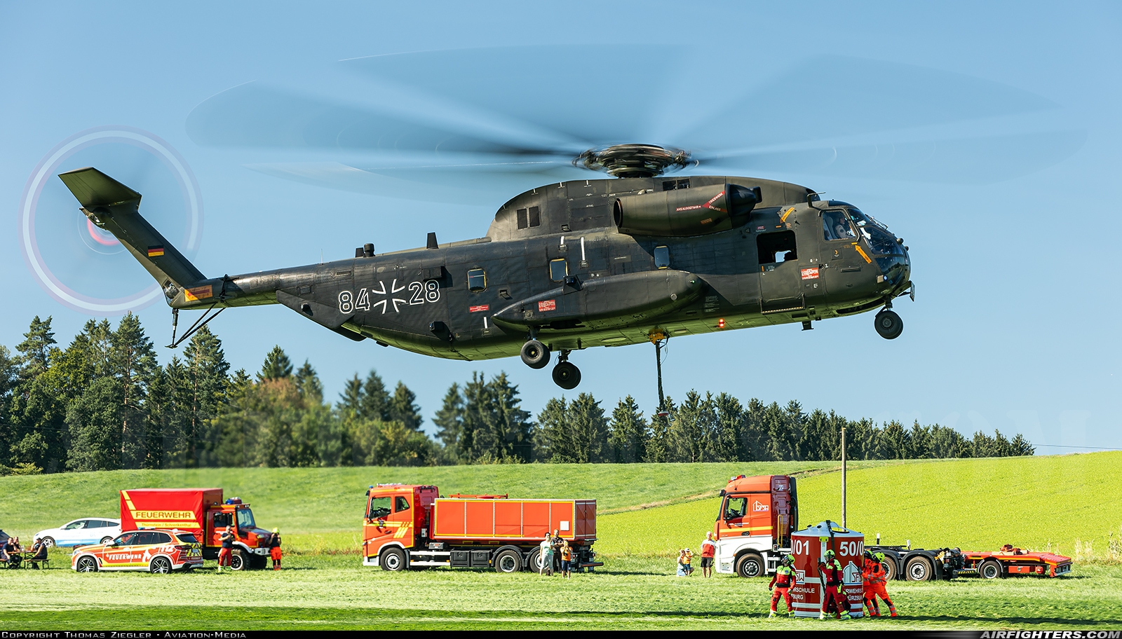 Germany - Air Force Sikorsky CH-53GA (S-65) 84+28 at Off-Airport - Eschlkam, Germany