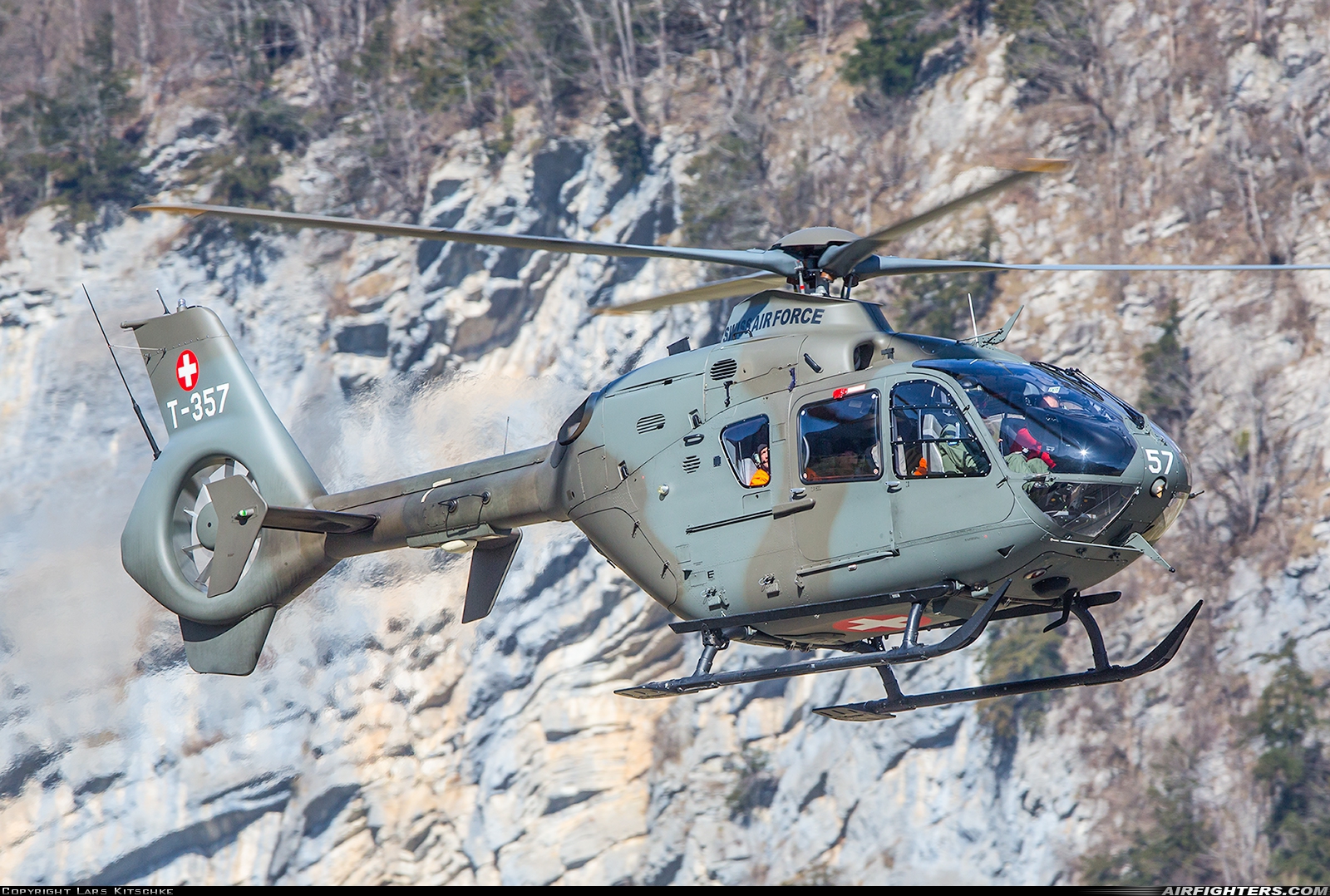 Switzerland - Air Force Eurocopter TH05 (EC-635P2+) T-357 at Meiringen (LSMM), Switzerland