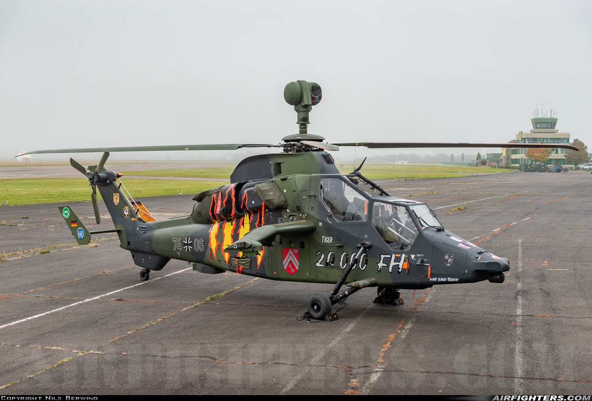 Germany - Army Eurocopter EC-665 Tiger UHT 74+06 at Fritzlar (ETHF), Germany