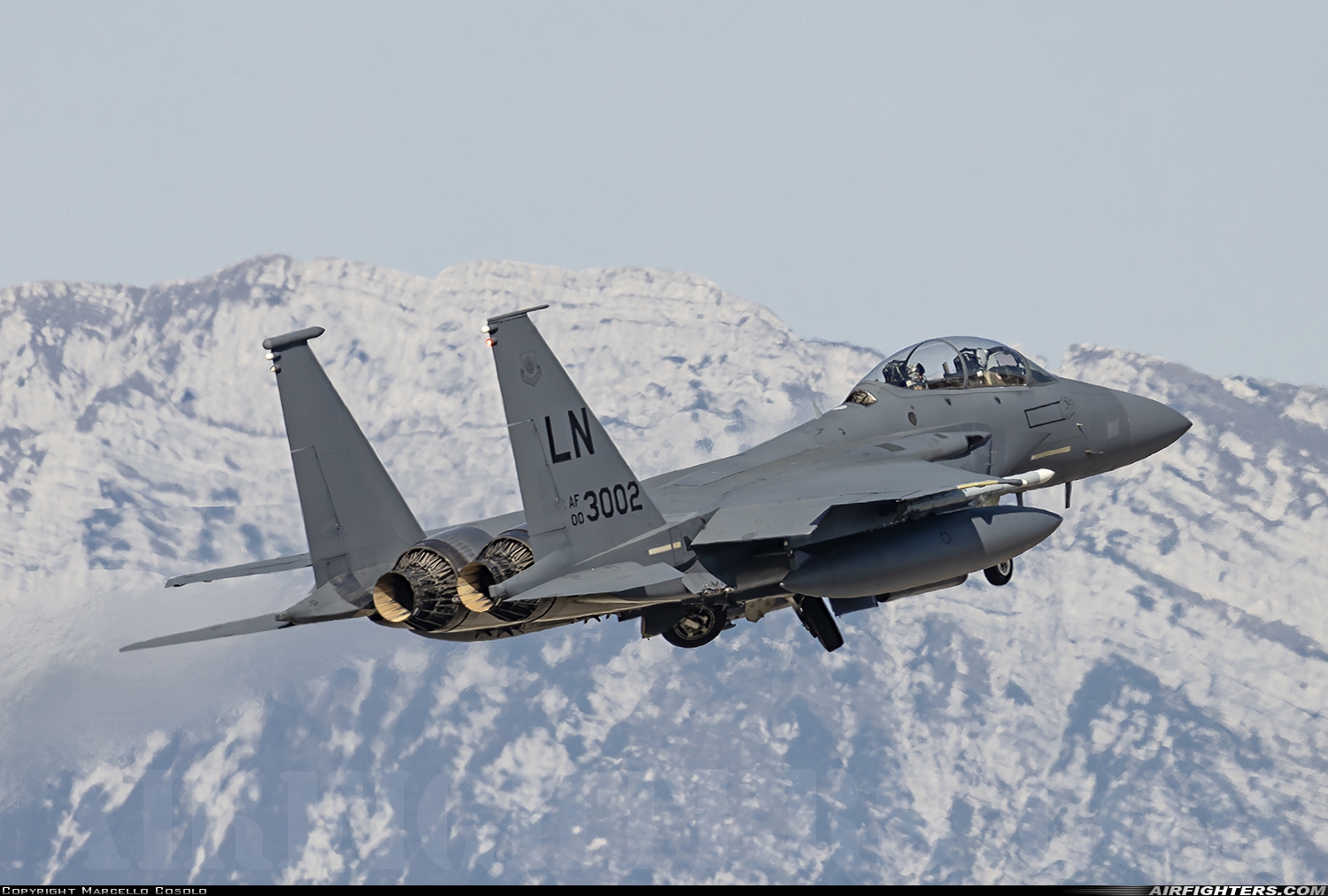 USA - Air Force McDonnell Douglas F-15E Strike Eagle 00-3002 at Aviano (- Pagliano e Gori) (AVB / LIPA), Italy