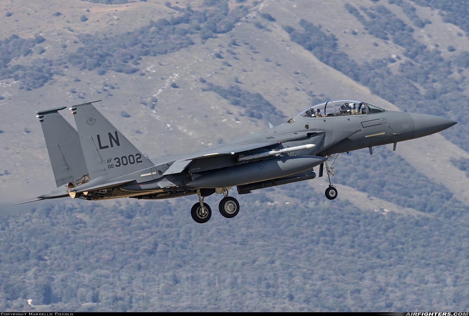 USA - Air Force McDonnell Douglas F-15E Strike Eagle 00-3002 at Aviano (- Pagliano e Gori) (AVB / LIPA), Italy
