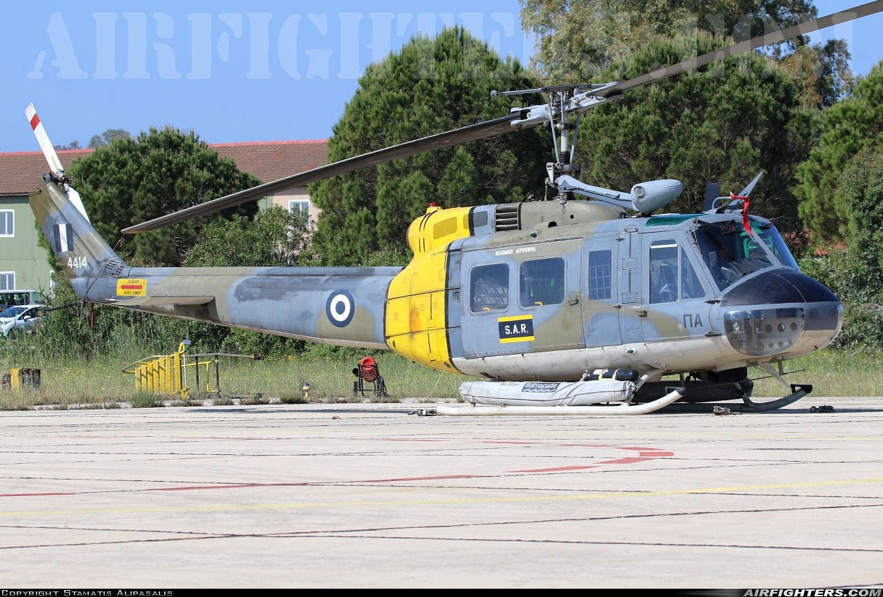 Greece - Air Force Agusta-Bell AB-205A 4414 at Araxos (GPA / LGRX), Greece