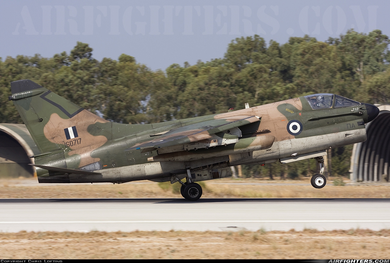 Greece - Air Force LTV Aerospace A-7E Corsair II 160717 at Araxos (GPA / LGRX), Greece