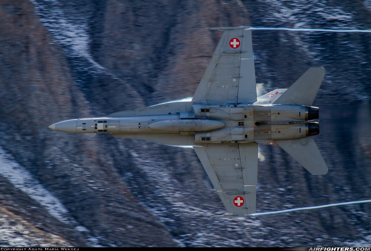 Switzerland - Air Force McDonnell Douglas F/A-18C Hornet J-5014 at Off-Airport - Axalp, Switzerland