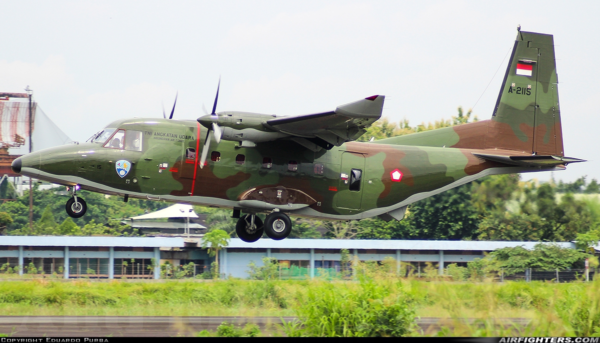 Indonesia - Air Force Indonesian Aerospace NC212i (C-212-400) A-2115 at Medan - Polonia (MES / WIMM), Indonesia