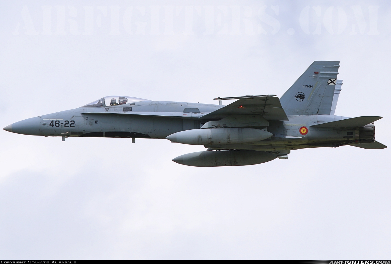 Spain - Air Force McDonnell Douglas F/A-18A+ Hornet C.15-94 at Andravida (Pyrgos -) (PYR / LGAD), Greece