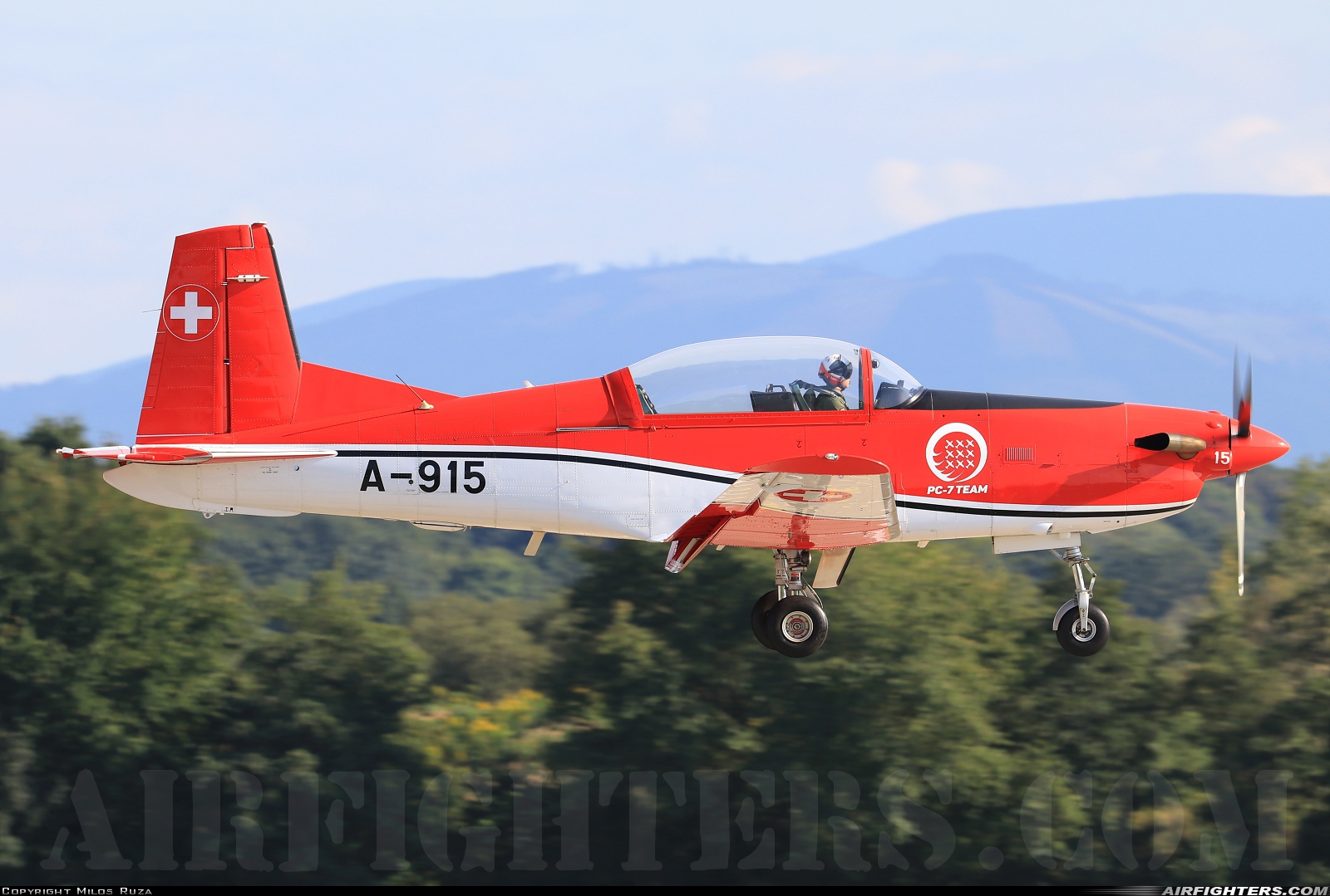 Switzerland - Air Force Pilatus NCPC-7 Turbo Trainer A-915 at Ostrava - Mosnov (OSR / LKMT), Czech Republic