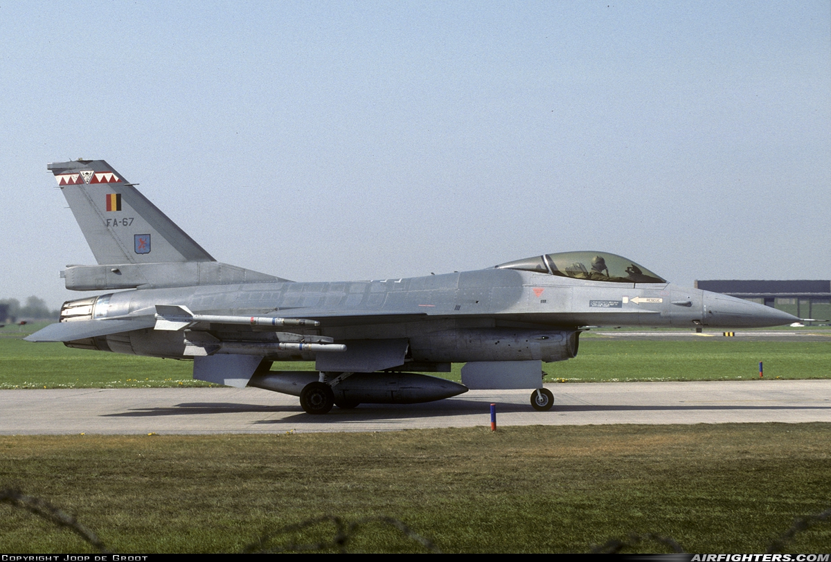 Belgium - Air Force General Dynamics F-16A Fighting Falcon FA-67 at Waddington (WTN / EGXW), UK