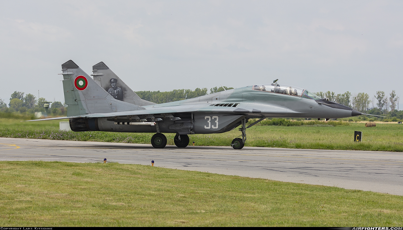 Bulgaria - Air Force Mikoyan-Gurevich MiG-29UB (9.51) 33 at Graf Ignatievo (LBPG), Bulgaria