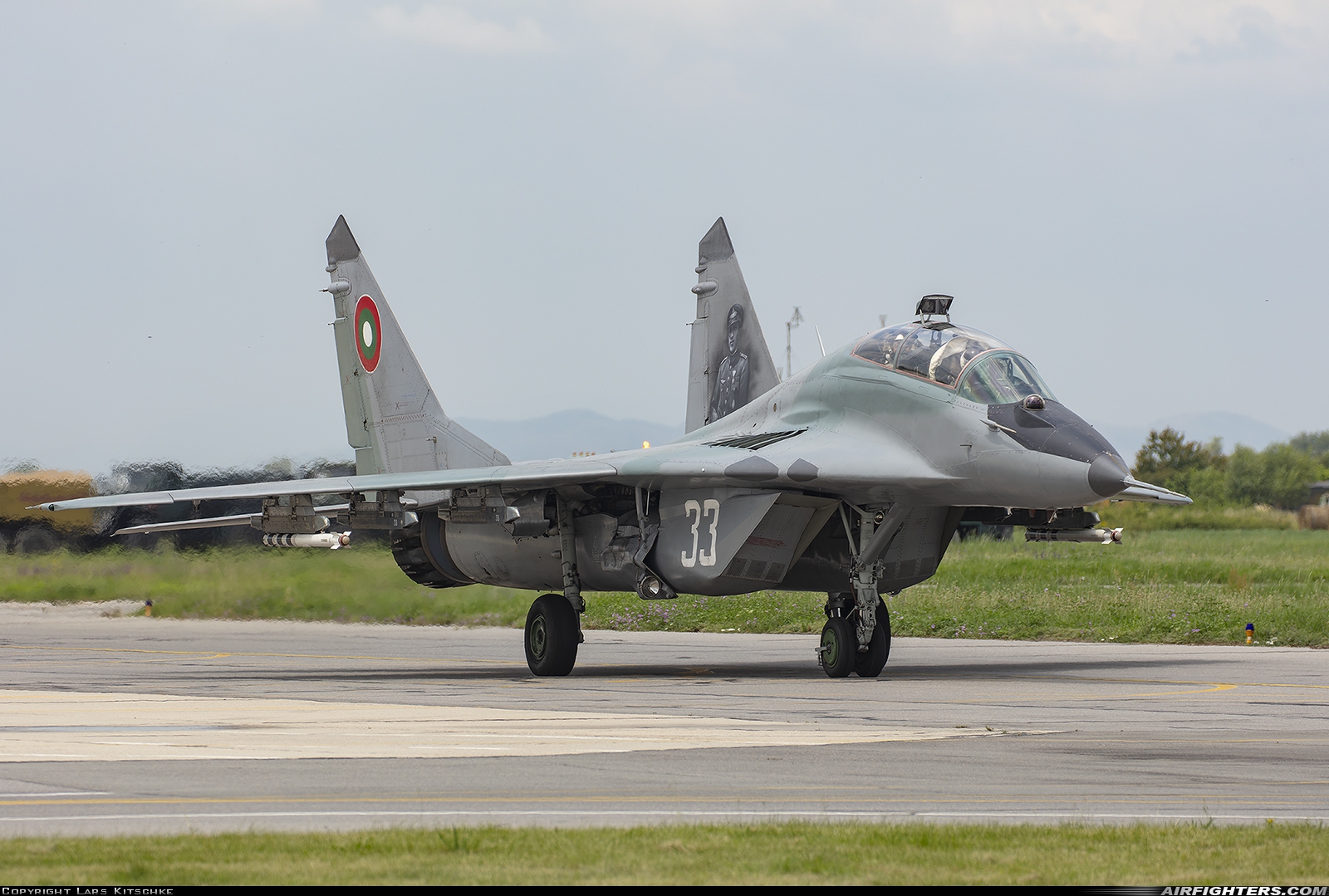 Bulgaria - Air Force Mikoyan-Gurevich MiG-29UB (9.51) 33 at Graf Ignatievo (LBPG), Bulgaria