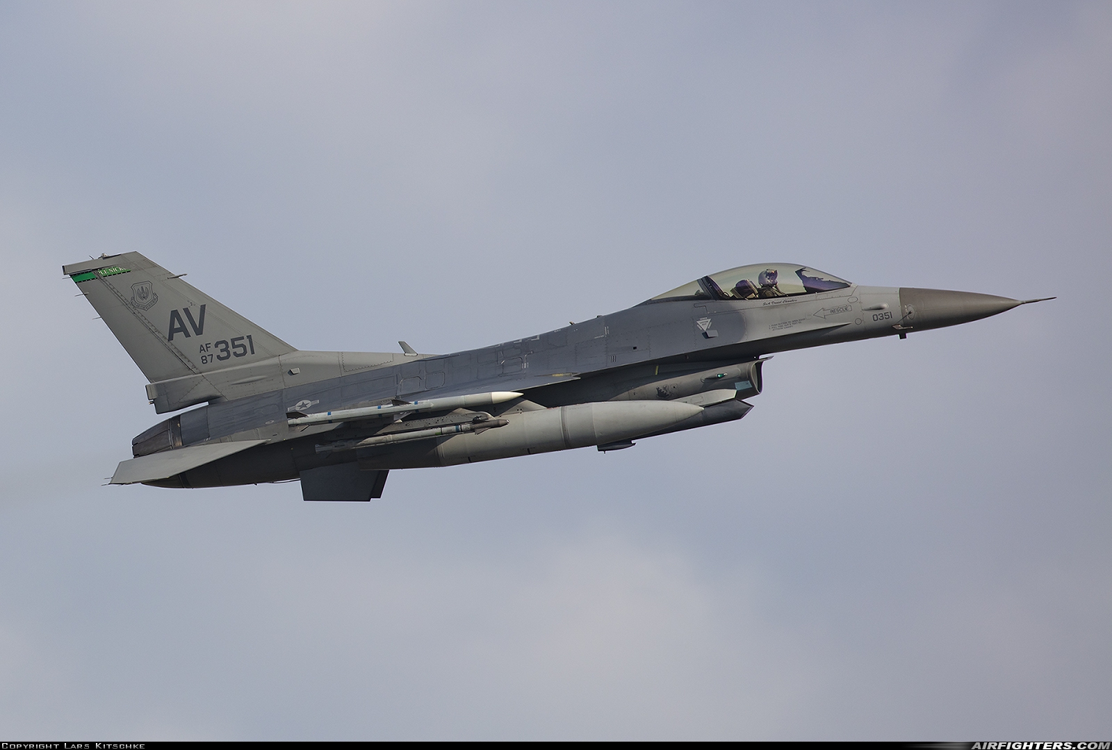 USA - Air Force General Dynamics F-16C Fighting Falcon 87-0351 at Aviano (- Pagliano e Gori) (AVB / LIPA), Italy