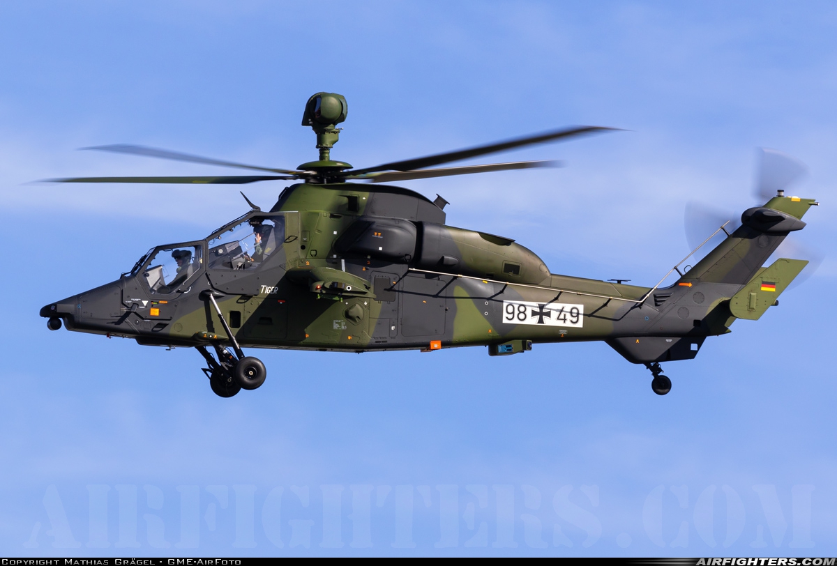 Germany - Army Eurocopter EC-665 Tiger UHT 98+49 at Donauwörth (EDPR), Germany